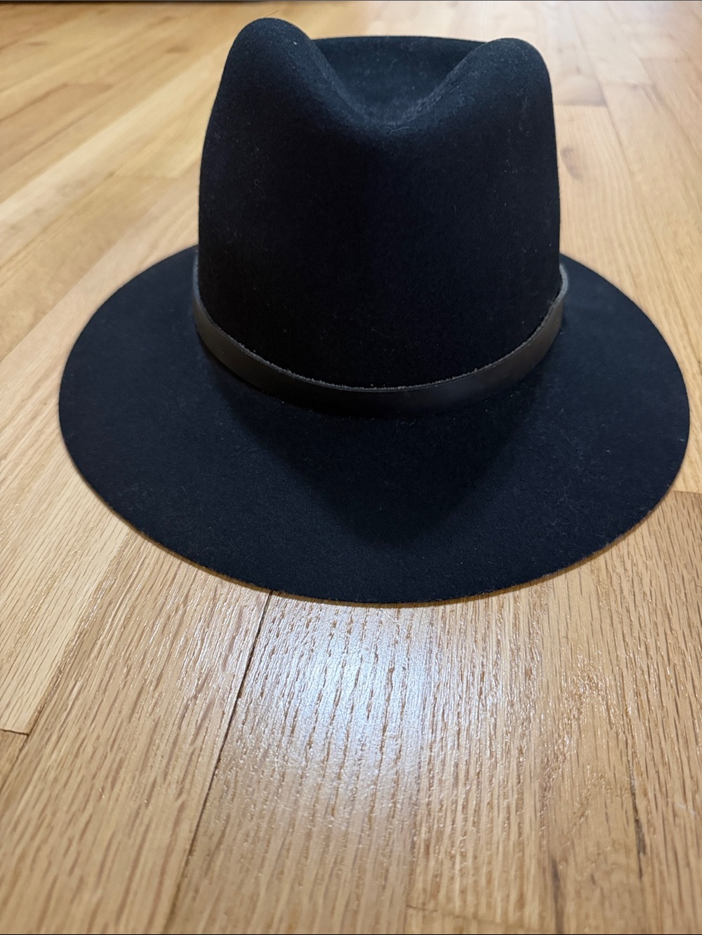 Rag & Bone Black Wool Fedora Hat